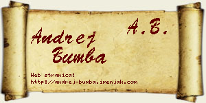Andrej Bumba vizit kartica